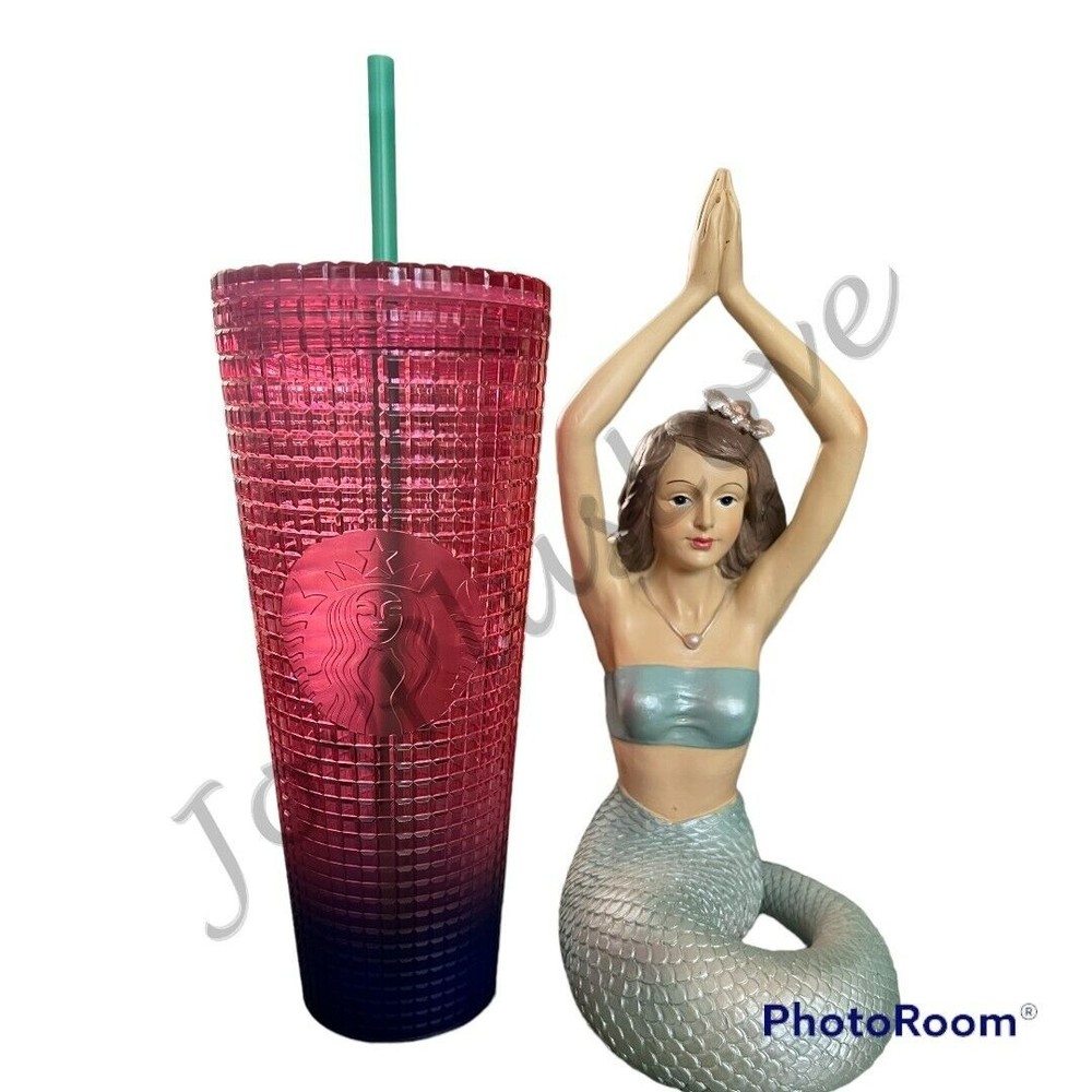Starbucks Cold Cup Watermelon Pink Purple Gradient Tumbler Venti 24 oz Summer 22